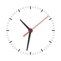 ilustración de icono de reloj en estilo plano. ver ilustración de vector de cara sobre fondo aislado. concepto de negocio de señal de alarma de tiempo.