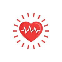 Arterial blood pressure icon in flat style. Heartbeat monitor vector illustration on isolated background. Pulse diagnosis sign business concept.