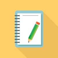 Diary icon in flat style. Notebook vector illustration on isolated background. Notepad sign business concept.