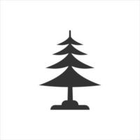 Conifer tree icon in flat style. Fir flora vector illustration on white isolated background. Ecology sign business concept.