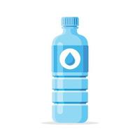 Water bottle icon in flat style. Fitness drink vector illustration on isolated background. Healthy beverage sign business concept.