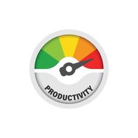 Productivity icon in flat style. Process strategy vector illustration on isolated background. Seo analytics sign business concept.