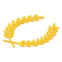 Laurel wreath icon, isometric style vector