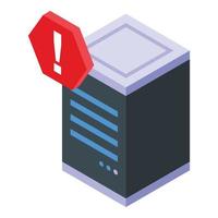 Malware server icon, isometric style vector