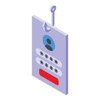 Malware account icon, isometric style vector