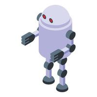 Malware robot icon, isometric style vector