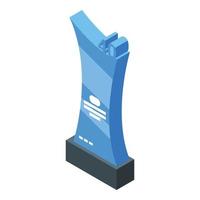 icono del premio ganador, estilo isométrico vector