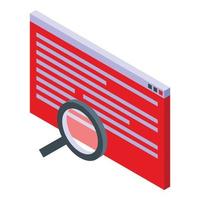 Scan malware icon, isometric style vector