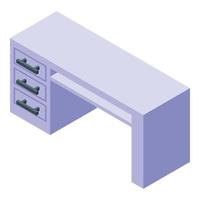 Manicure table icon, isometric style vector