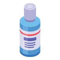 Bottle disinfection icon, isometric style vector