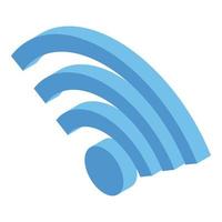 Digital detoxing wifi icon, isometric style vector