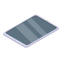 Digital detoxing tablet icon, isometric style vector