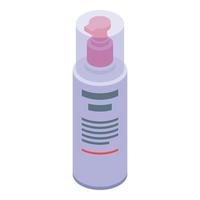 Softener foam bottle icon, isometric style vector