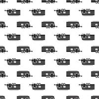 Camp trailer pattern seamless vector