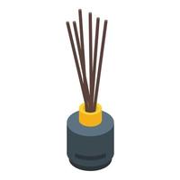 Black royal sticks diffuser icon, isometric style vector