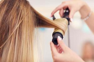 Adult woman at the hair salon photo