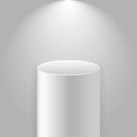 el foco ilumina el icono del pedestal en estilo plano. etapas del museo ilustración vectorial sobre fondo blanco aislado. concepto de negocio de signo de plataforma de galería. vector