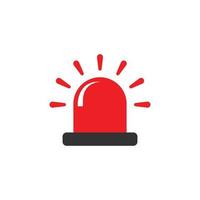 Emergency alarm icon in flat style. Alert lamp vector illustration on isolated background. Police urgency sign business concept.