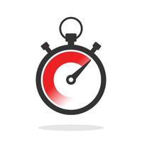 Stopwatch icon illustration in flat style. Timer vector illustration on isolated background. Time alarm sign business concept.