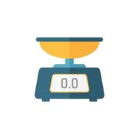 Bathroom weight scale icon in flat style. Mass measurement vector illustration on isolated background. Overweight sign business concept.