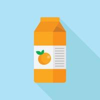 icono de jugo de naranja en estilo plano. Ilustración de vector de bebida de frutas sobre fondo aislado. concepto de negocio de signo de bebida cítrica.