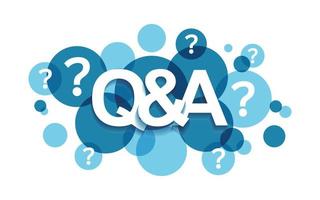 Q A banner icon in flat style. Question and answer vector illustration on white isolated background. Communication sign business concept.