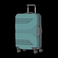 Isolated vector suitcase . Vector art for coloring book. Vector illustration suitcase on black background.