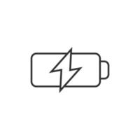 Battery icon in flat style. Accumulator vector illustration on white isolated background. Energy charger business concept.