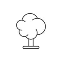 Tree icon in flat style. Forest vector illustration on white isolated background. Plant sign business concept.