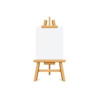 Paint desk icon in flat style. Easel vector illustration on isolated background. Painting panel sign business concept.