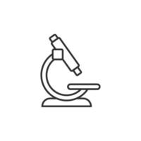 Microscope icon in flat style. Laboratory magnifier vector illustration on isolated background. Biology instrument sign business concept.