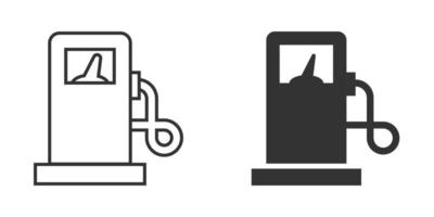 icono de bomba de combustible en estilo plano. Ilustración de vector de señal de gasolinera sobre fondo blanco aislado. concepto de negocio de gasolina.