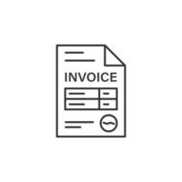 Invoice icon in flat style. Transaction document vector illustration on isolated background. Tax form sign business concept.