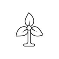 icono de hoja en estilo plano. ilustración de vector de planta sobre fondo blanco aislado. concepto de negocio de signo de flor.