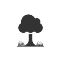 icono de árbol en estilo plano. ilustración de vector de bosque sobre fondo blanco aislado. concepto de negocio de signo de planta.