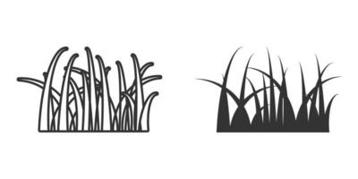 Grass icon in flat style. Eco lawn vector illustration on white isolated background. Floral garden business concept.