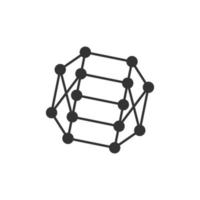 Science icon in flat style. Dna cell vector illustration on white isolated background. Molecule evolution business concept.