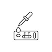 Coronavirus rapid test icon in flat style. covid-19 vector illustration on isolated background. Medical diagnostic sign business concept.