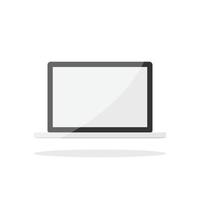 Personal computer in flat style. Desktop pc vector illustration on isolated background. Monitor display sign business concept.