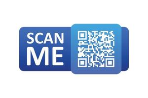 QR code scan icon in flat style. Barcode vector illustration on isolated background. Scanner reader sign business concept.