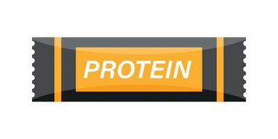 Protein bar icon in flat style. Fitness dessert vector illustration on isolated background. Energy nutrient sign business concept.