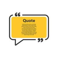 Quote bubbles in flat style. Dialog banner vector illustration on isolated background. Quotation message sign business concept.