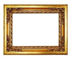 gold frame on white background photo