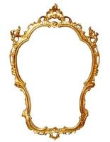 gold frame on white background photo