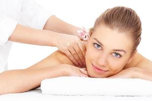 Woman having massage photo