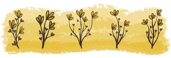 Flower Doodle Hand Drawn Vector Illustration Set 03