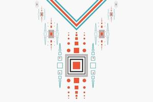 Neck Design Vector Motif Geometric ethnic pattern neck embroidery Aztec style embroidery abstract Kurti Neck Design Vector illustration. design for texture, fabric, and fashion women wearing saree.