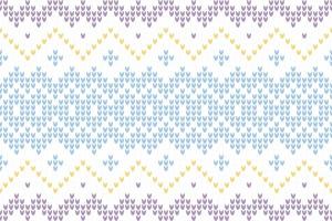 Vector illustration knitted pattern The pattern is crocheted from bright multi-colored acrylic yarn. African motives.