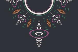 Simple kurti Neck Design Vector Motif Palestinian fashion neck ornament digital and textile print on fabric saree