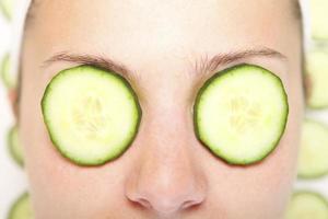 Cucumbers on eyes photo